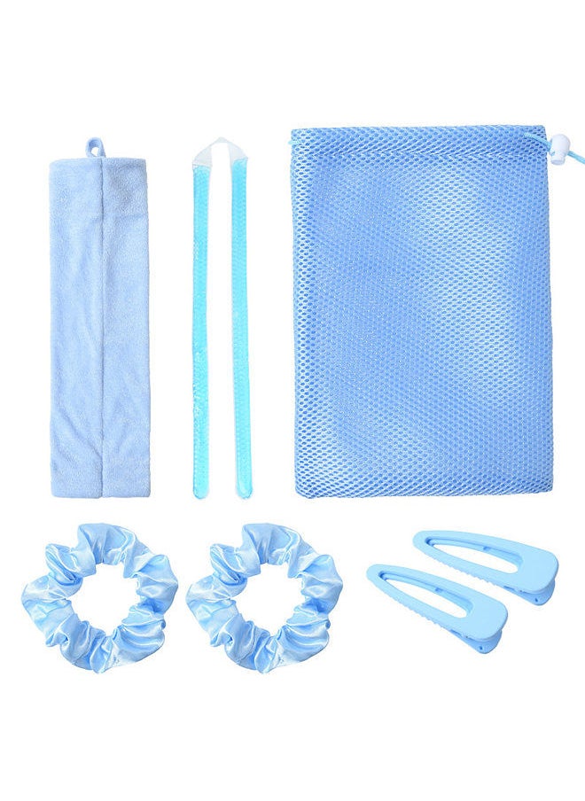 Generic - Heatless Hair Curling Kit No Heat Gel Beads Hair Curler Wand Sleeping Curling Rollers DIY Hair Styling Tools with Hair Bands Clips Storage Bag for Medium Long Hair Styling Tools - Image 1