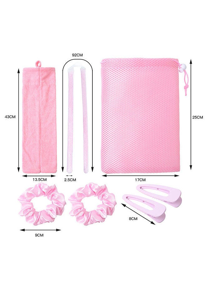 Generic - Heatless Hair Curling Kit No Heat Gel Beads Hair Curler Wand Sleeping Curling Rollers DIY Hair Styling Tools with Hair Bands Clips Storage Bag for Medium Long Hair Styling Tools - Image 1