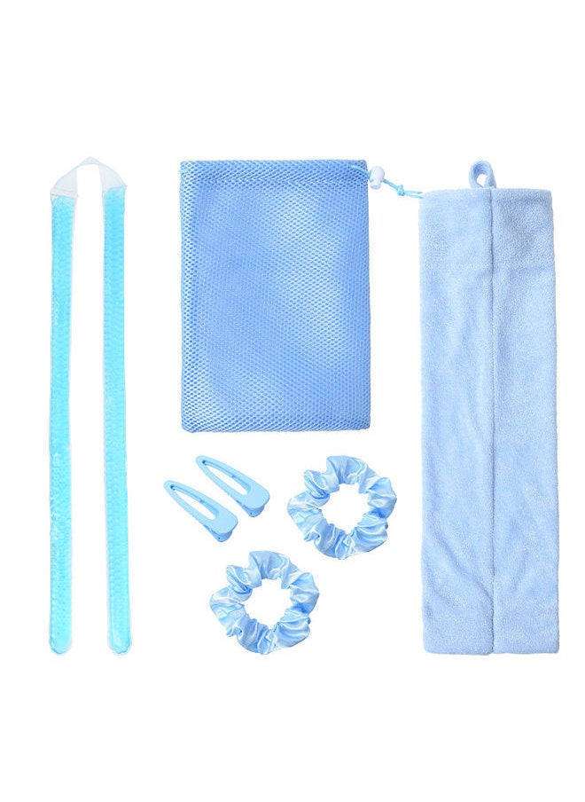 Generic - Heatless Hair Curling Kit No Heat Gel Beads Hair Curler Wand Sleeping Curling Rollers DIY Hair Styling Tools with Hair Bands Clips Storage Bag for Medium Long Hair Styling Tools - Image 1