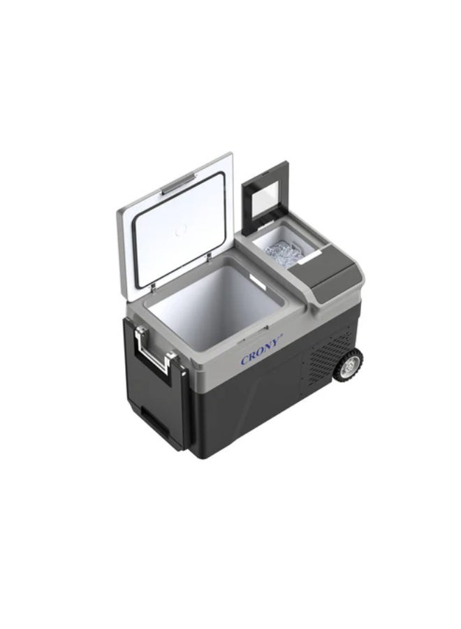 كروني صانعة الثلج والمجمدة المحمولة B35im، سعة 38 لترًا مع عجلات ورافعة سحب، تشغيل مزدوج الوظيفة - Image 3