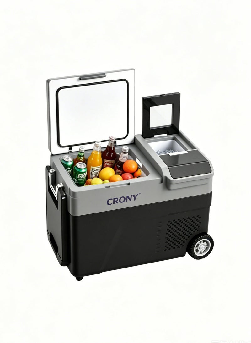 Crony B35IM Portable Ice Maker & Freezer, 38L Capacity with Wheels & Pull Lever, Dual-Function Operation - Image 2