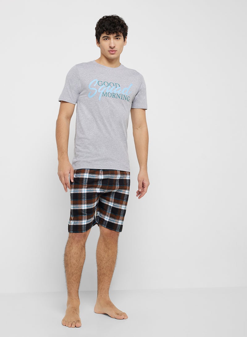 Seventy Five T-Shirt & Check Shorts  - Image 5