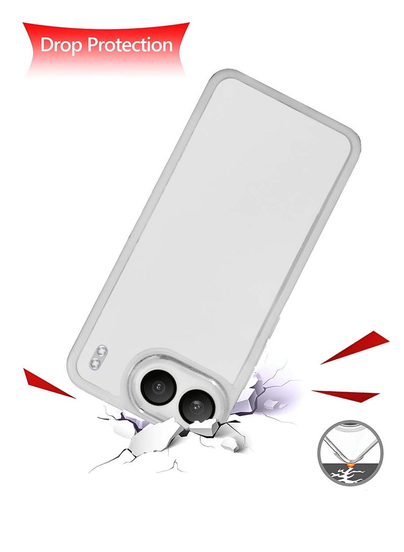 Wtech OnePlus Nord 4 5G 2024 Soft Transparent TPU Silicone Ultra Thin Phone Stylish Electroplated Camera Border Back Case Cover - White - Image 3