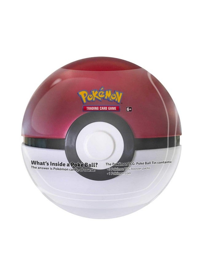 Pokemon Tcg: Poke Ball Tin Red 3 Booster Pack With 1 Coin - Image 1
