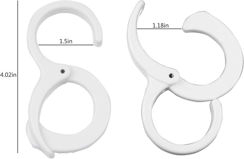 6 Pack White Multi Function Clip Hanging Hooks For Home Organization - Image 5