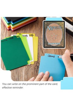 Excefore Multicolor Trading Card Dividers PP Page Playing Separator for Office Games and Sports Cards Gathering Storage Supplies 2.7 x 3.8 Inch Random Color 50 Pieces  - Image 4