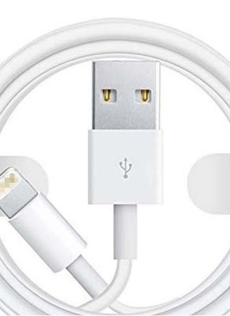 Generic Apple iPhone USB To Lightning Data Sync And Charging Cable White/Silver  - Image 2
