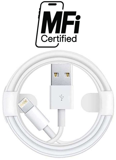 Apple iPhone USB To Lightning Data Sync And Charging Cable White/Silver
