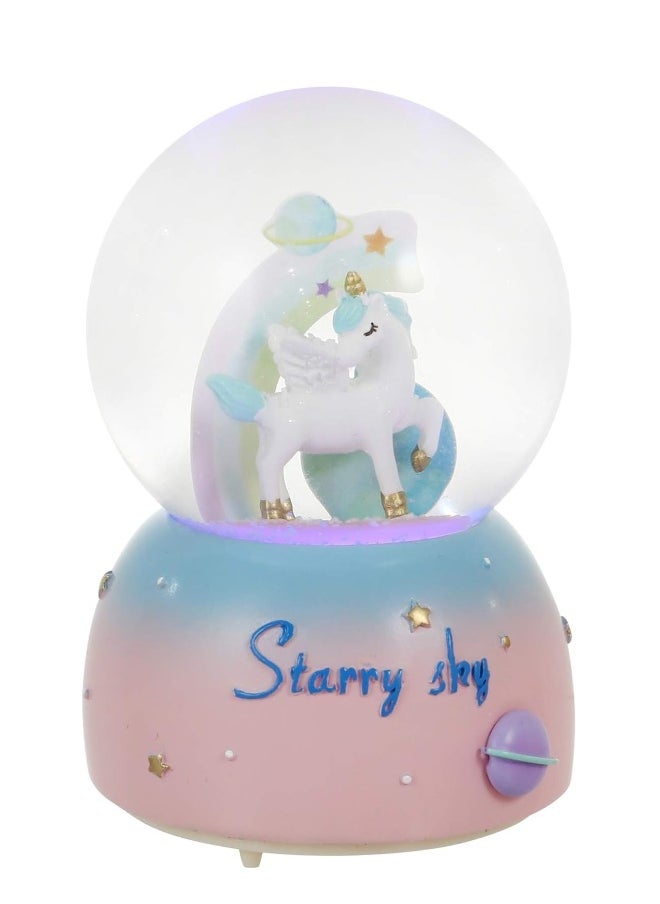 Generic - Music Box Crystal Ball Ornament Music Crystal Ball Dreamy Unicorn Crystal Ball Desktop Crystal Ball Unicorn Crystal Ball Light Unicorn Crystal Ball Lamp Crystal Ball Decor - Image 1