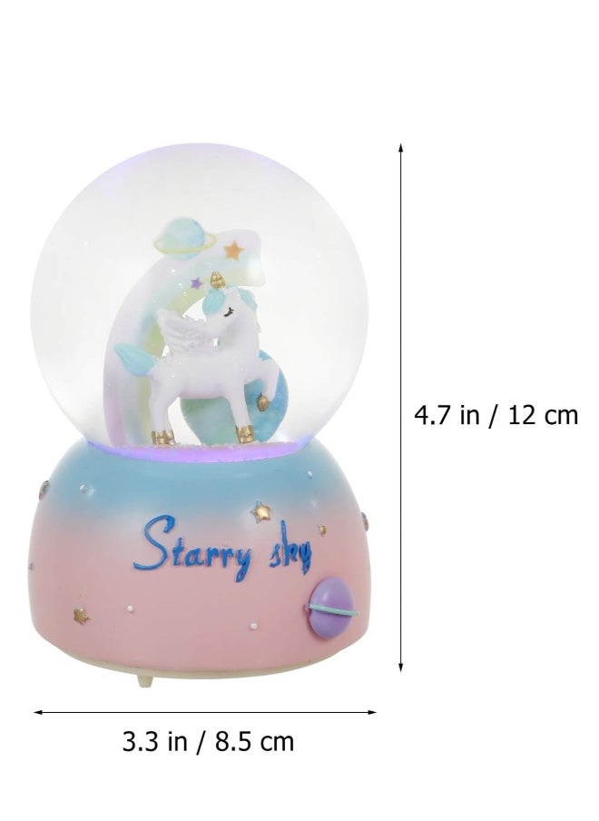 Generic - Music Box Crystal Ball Ornament Music Crystal Ball Dreamy Unicorn Crystal Ball Desktop Crystal Ball Unicorn Crystal Ball Light Unicorn Crystal Ball Lamp Crystal Ball Decor - Image 1