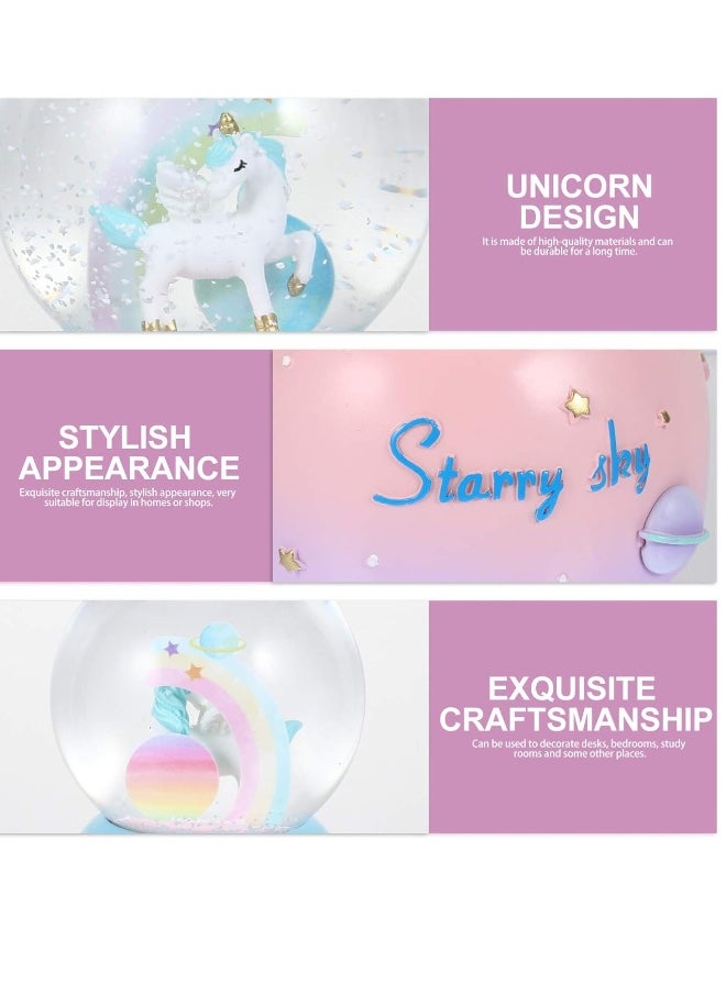 Generic - Music Box Crystal Ball Ornament Music Crystal Ball Dreamy Unicorn Crystal Ball Desktop Crystal Ball Unicorn Crystal Ball Light Unicorn Crystal Ball Lamp Crystal Ball Decor - Image 1