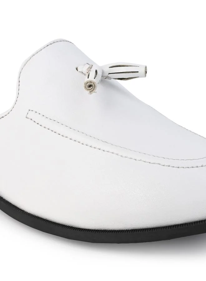 Styli Styli Tassel Accent Slip On Open Heel Mules