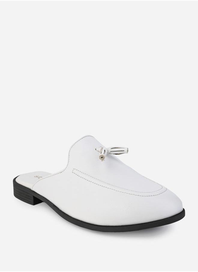 Styli - Tassel Accent Slip On Open Heel Mules - Image 1