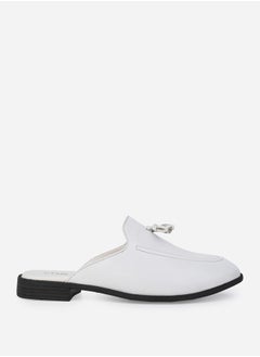 Tassel Accent Slip On Open Heel Mules