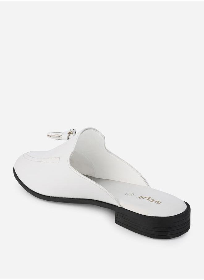 Styli - Tassel Accent Slip On Open Heel Mules - Image 1