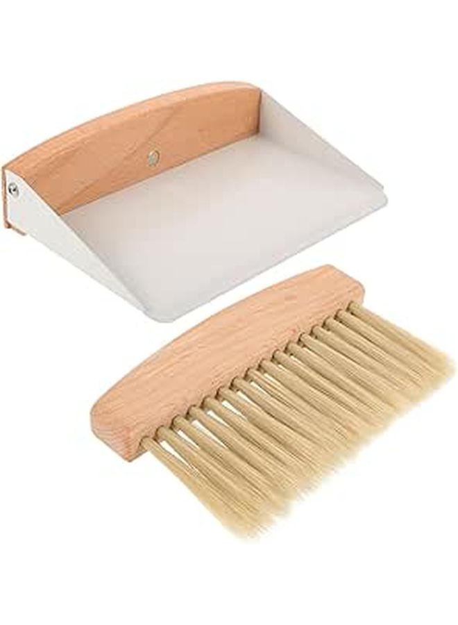 Mini Desktop Cleaning Broom And Portable Dustpan Set With Nylon Bristles Compact Household Hand Broom For Tabletop Office Cleaning - Image 1