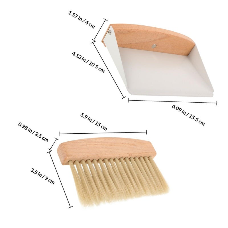 Mini Desktop Cleaning Broom And Portable Dustpan Set With Nylon Bristles Compact Household Hand Broom For Tabletop Office Cleaning - Image 3