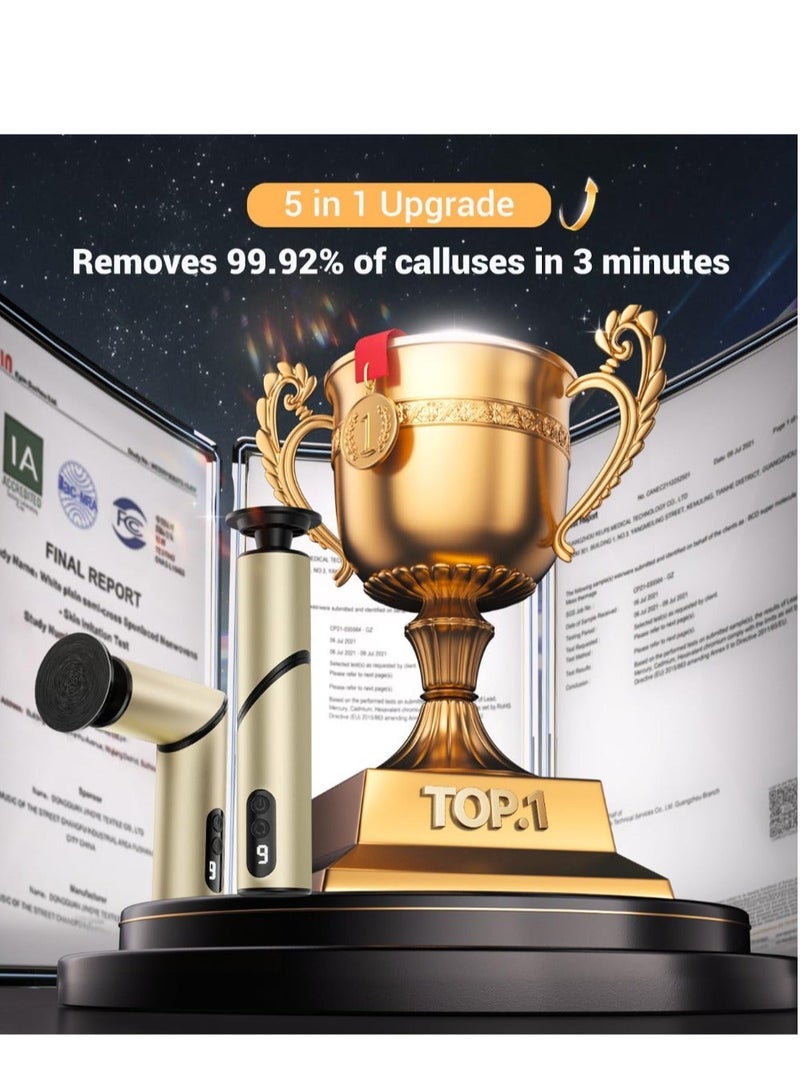 5-in-1 Electric Callus Remover(Portable & Foldable), Foot File with 30 Accessories and 9 Intensity Modes, Foot Care Suitable For Men And Women, For Grinding Hard Calluses and Dead Skin - Image 2