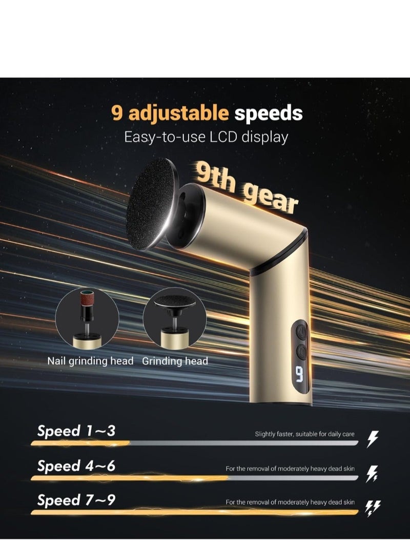 5-in-1 Electric Callus Remover(Portable & Foldable), Foot File with 30 Accessories and 9 Intensity Modes, Foot Care Suitable For Men And Women, For Grinding Hard Calluses and Dead Skin - Image 3