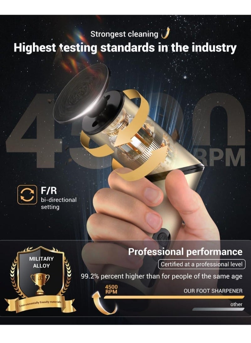 5-in-1 Electric Callus Remover(Portable & Foldable), Foot File with 30 Accessories and 9 Intensity Modes, Foot Care Suitable For Men And Women, For Grinding Hard Calluses and Dead Skin - Image 5