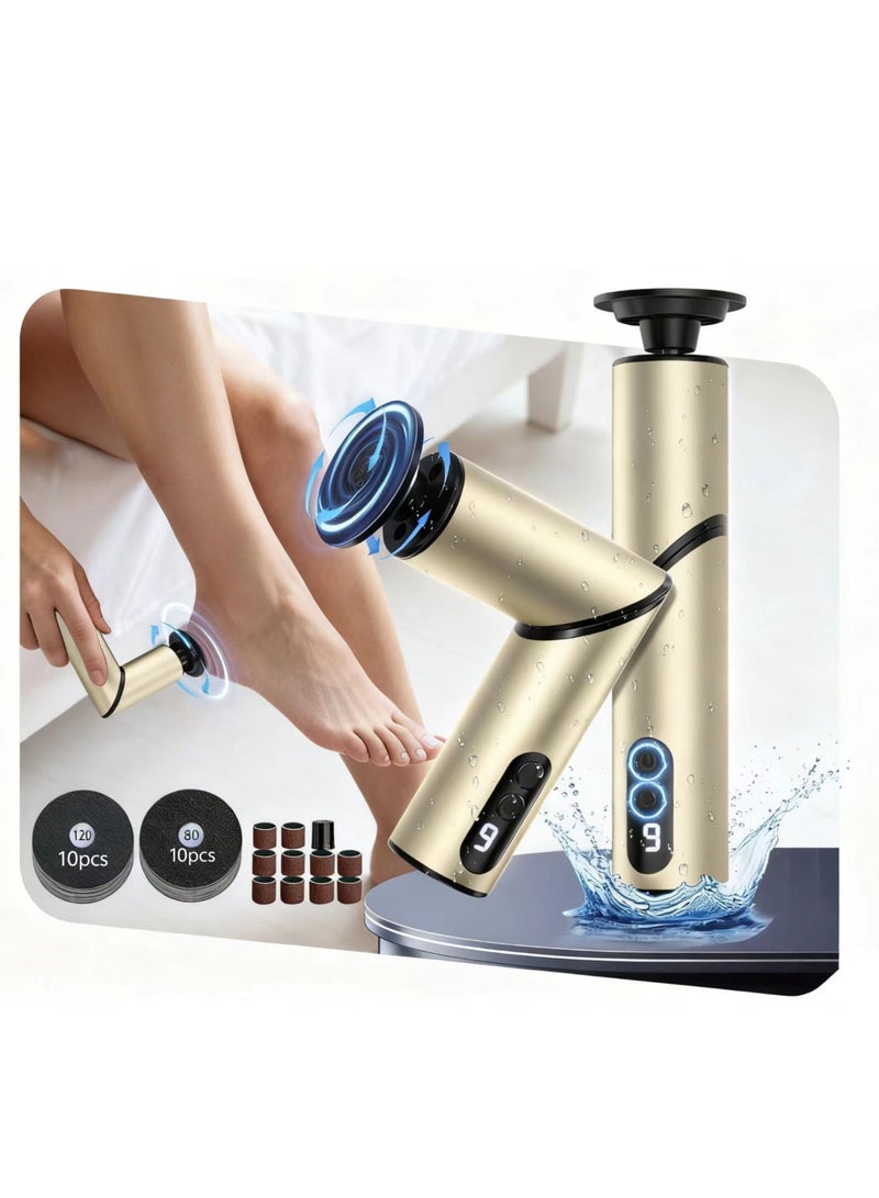 5-in-1 Electric Callus Remover(Portable & Foldable), Foot File with 30 Accessories and 9 Intensity Modes, Foot Care Suitable For Men And Women, For Grinding Hard Calluses and Dead Skin - Image 1