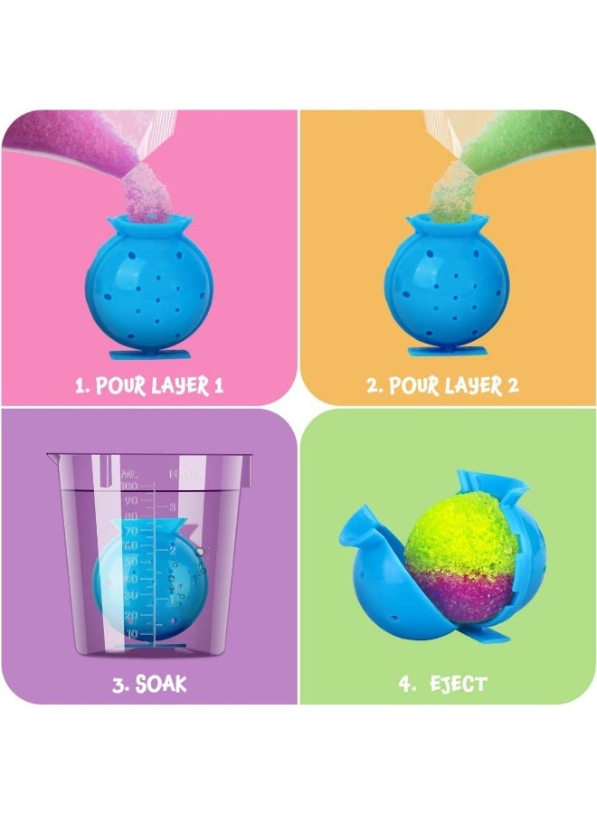 UKR DIY Bouncy Balls Kit Craft Set for Kids 30 Bouncy Balls with Glitter, Googly Eyes, Dip Cup 5 Molds Fun Activity Art Set Children Giveaway Gift - Image 2