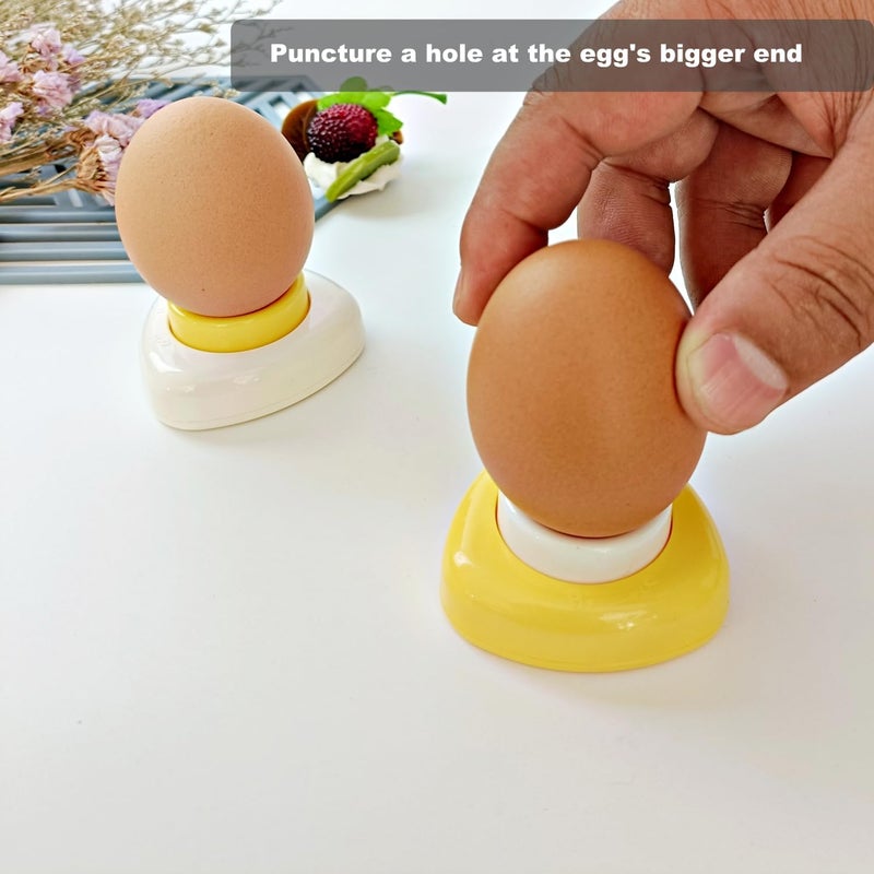 ChaLeeMoo Magenetic Egg Piercer for Raw Eggs to Get Good Hard Boiled Eggs, Egg Poker with Safety Lock Egg Pin, Easy Egg Peeler By Punching Hole at Bigger End of the Egg Before Boiling, 2 Pack - Image 4