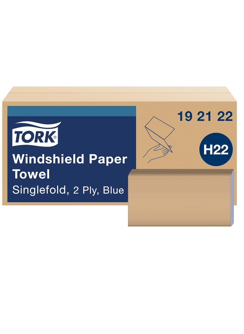 Tork Tork Folded Windshield Paper Towel Blue H22 Extra Absorbent 16 x 140 Towels 192122  - Image 1