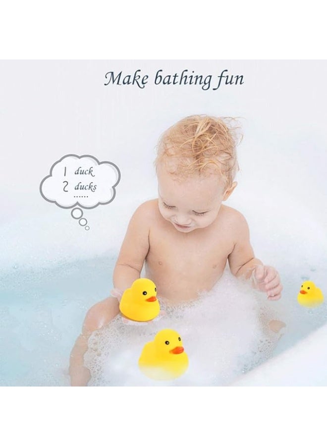 ألعاب حمام البط، 30 قطعة، لعبة استحمام الطفل على شكل عائلة البط المطاطية، لعبة صرير للأطفال الصغار والأولاد والبنات (عائلة البط الأصفر) - Image 5
