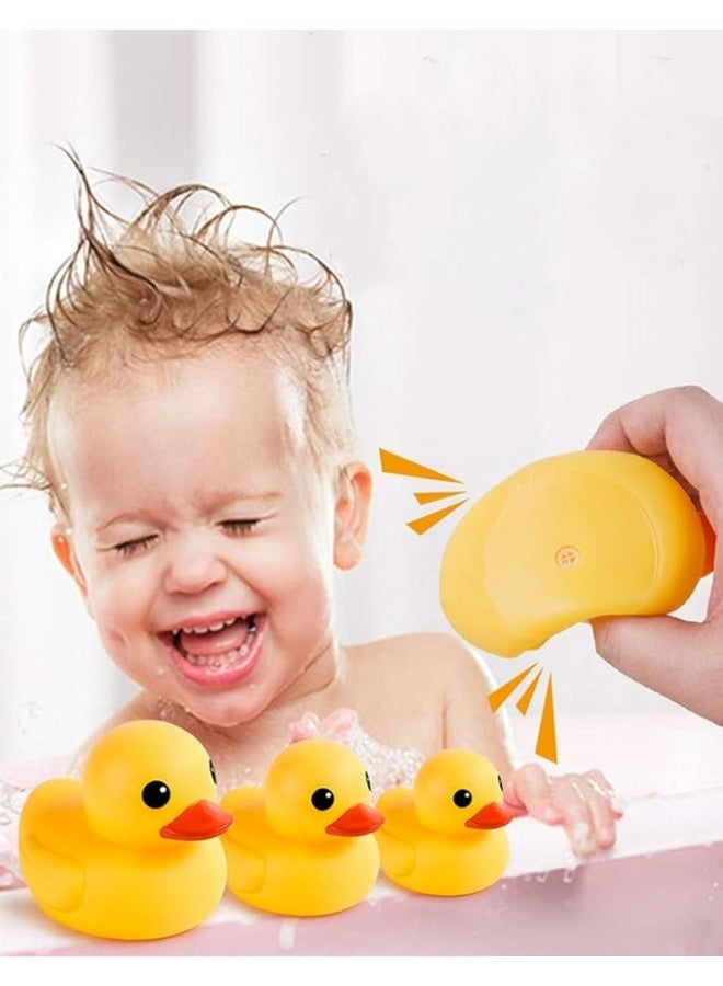 ألعاب حمام البط، 30 قطعة، لعبة استحمام الطفل على شكل عائلة البط المطاطية، لعبة صرير للأطفال الصغار والأولاد والبنات (عائلة البط الأصفر) - Image 4