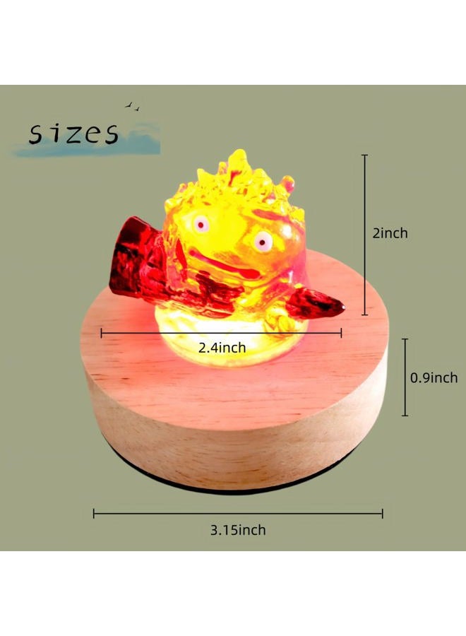ORALEAF Calcifer Night Light with Remote Control - Multi-Color Adjustable LED Lamp Statue Inspired by Howl's Moving Castle - Image 2