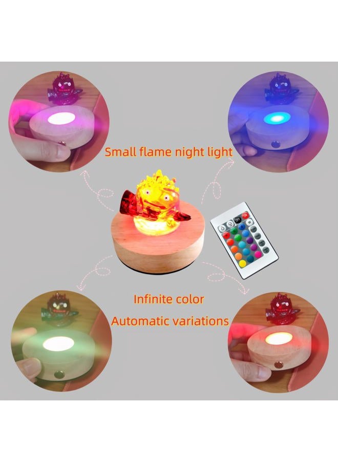 ORALEAF Calcifer Night Light with Remote Control - Multi-Color Adjustable LED Lamp Statue Inspired by Howl's Moving Castle - Image 4