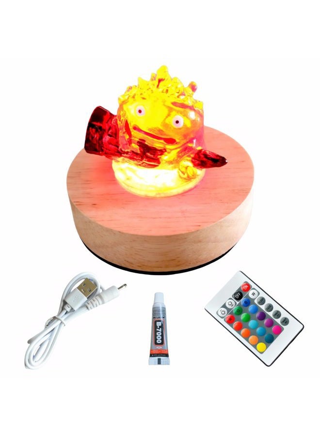 ORALEAF Calcifer Night Light with Remote Control - Multi-Color Adjustable LED Lamp Statue Inspired by Howl's Moving Castle - Image 1