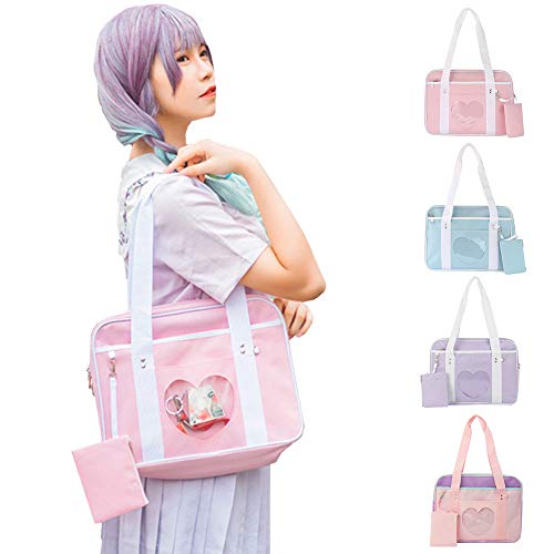 AlwaySky Ita Heart Shape Window Japanese Handbag for Lolita Comic DIY Shoulder Bag - Image 2