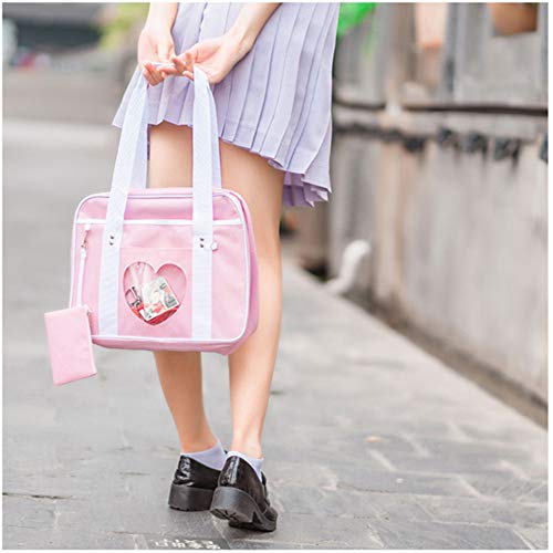 AlwaySky Ita Heart Shape Window Japanese Handbag for Lolita Comic DIY Shoulder Bag - Image 4