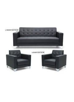 KARNAK Karnak Luxury Sofa Set Modern Design Sectional Couch For Living Room Home Office, Hotel, Apartment 5 Seater Sofa Set Black  - Image 2