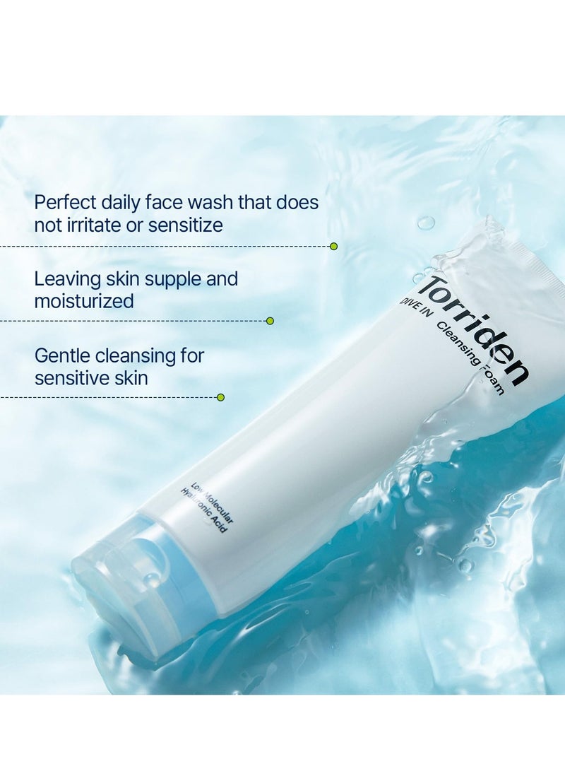 Torriden DIVE IN Low Molecular Hyaluronic Acid Cleansing Foam - 150ml - Image 4