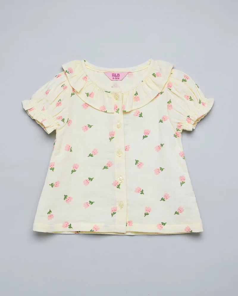 R&B Printed Top and Shorts Set
