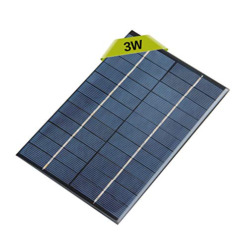 Hztyyier Solar Panel Module, 3W 9V Mini Portable, DIY Polysilicon Battery Power Charger - Image 1