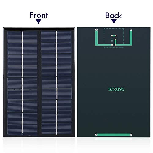 Hztyyier Solar Panel Module, 3W 9V Mini Portable, DIY Polysilicon Battery Power Charger - Image 2