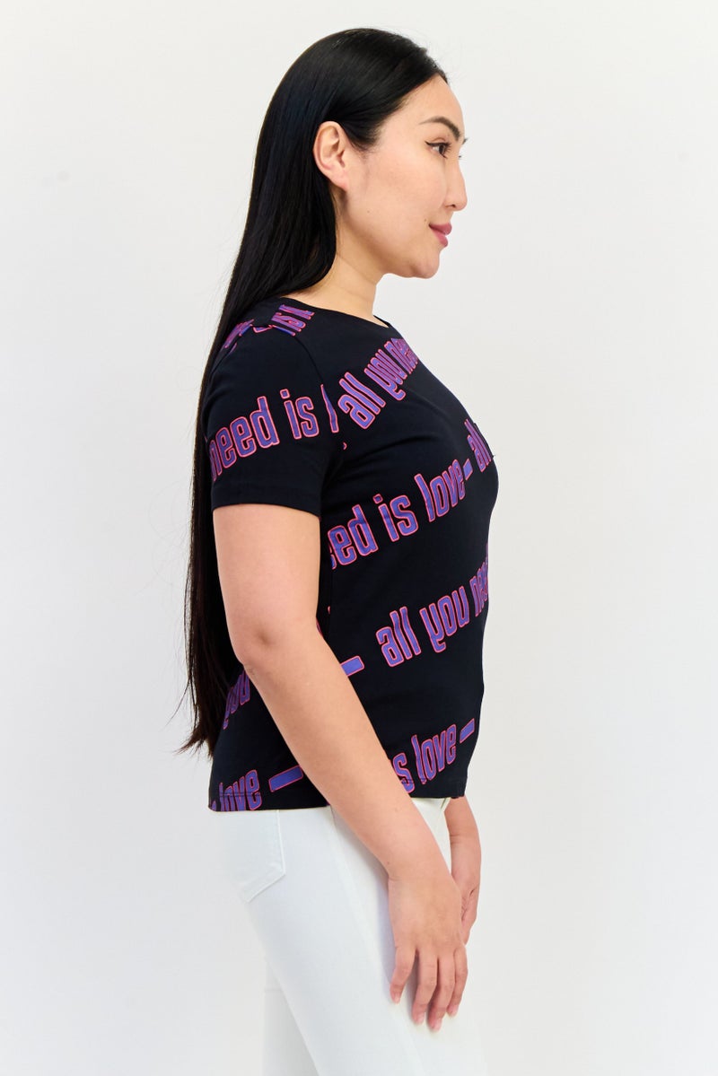 Only X The Beatles Women Regular Fit Short Sleeve Graphic Print T-Shirt, Multicolor - Image 2