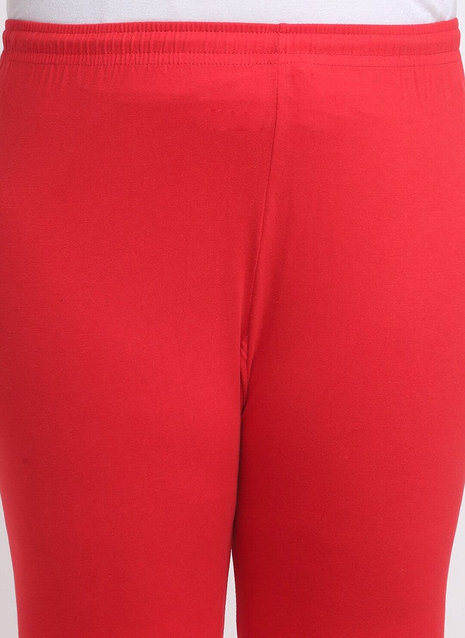 Trend Level Plus Size Ankle Length Leggings in Red - Image 5