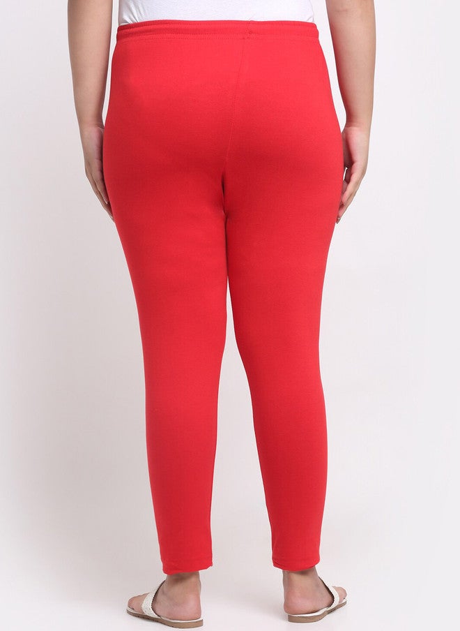 Trend Level Plus Size Ankle Length Leggings in Red - Image 3
