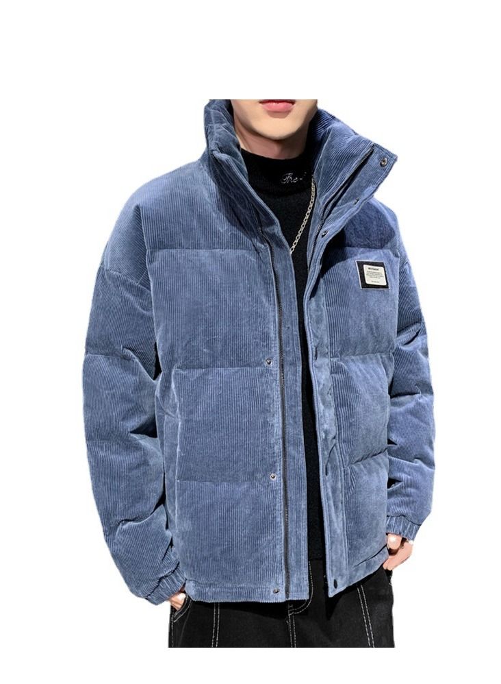 Men's Winter Fashion Simple Loose Stand-up Collar Padded Jacket
