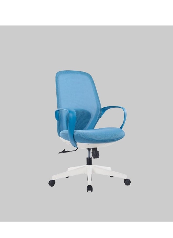 Neo Front Neo Front Ergonomic Visitor Mesh Office Chair – Sleek Design with Breathable Back, Ideal for Conference Rooms, Reception Areas & Waiting Spaces – Mid Back Mesh Office Chair – CH-533B -  Blue  - Image 1