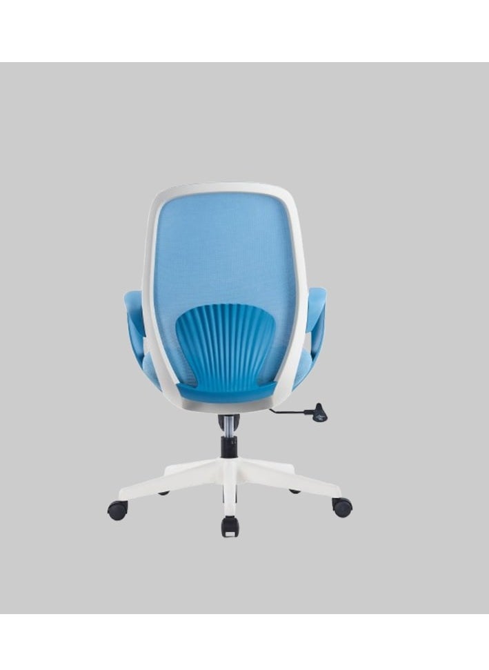 Neo Front Neo Front Ergonomic Visitor Mesh Office Chair – Sleek Design with Breathable Back, Ideal for Conference Rooms, Reception Areas & Waiting Spaces – Mid Back Mesh Office Chair – CH-533B -  Blue  - Image 2