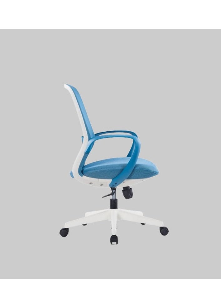 Neo Front Neo Front Ergonomic Visitor Mesh Office Chair – Sleek Design with Breathable Back, Ideal for Conference Rooms, Reception Areas & Waiting Spaces – Mid Back Mesh Office Chair – CH-533B -  Blue  - Image 3