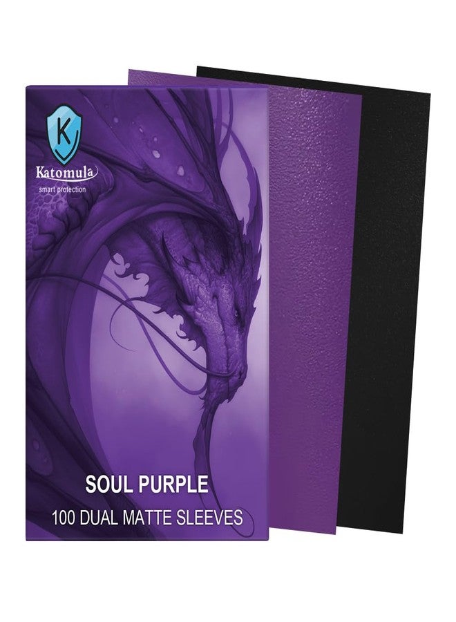Katomula MTG Card Sleeves, Dual Matte Card Sleeves, Standard Card Sleeve for MTG, PKM, Flesh & Blood, Soul Purple - Image 2