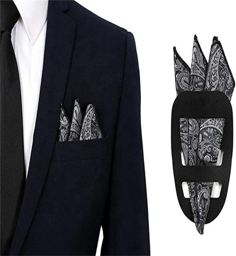 15Pcs PP Black Universal Size Handkerchief Keeper Organizer Scarf Silk Fixed Clip Men Suit Wearing Accessory - Image 3