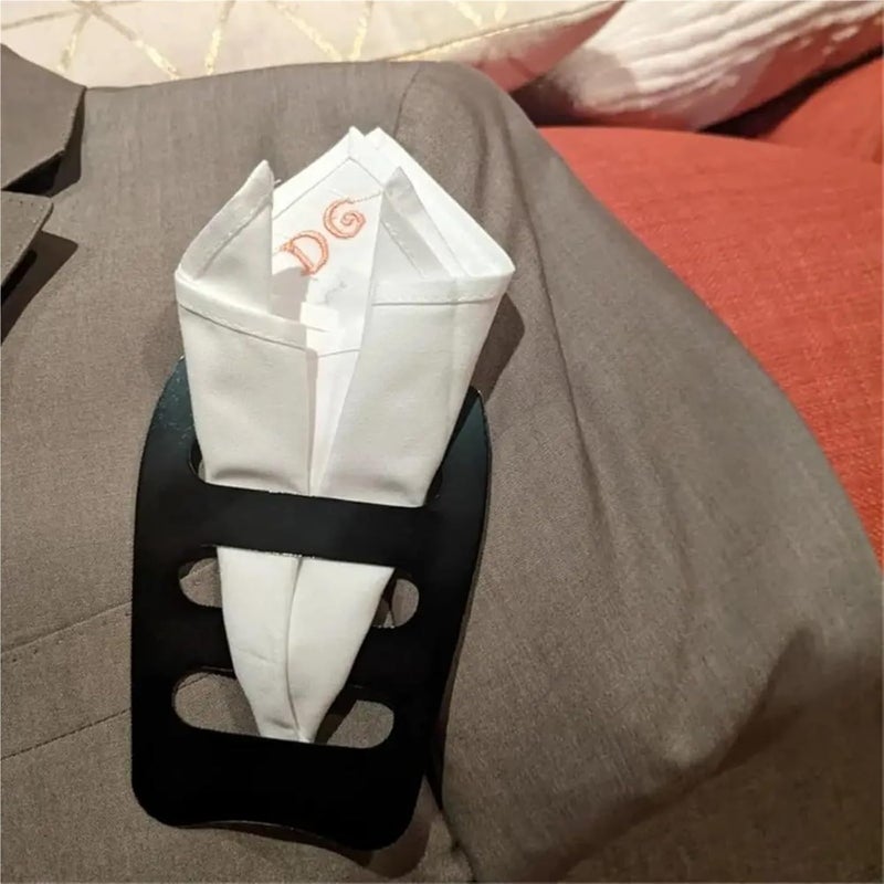 15Pcs PP Black Universal Size Handkerchief Keeper Organizer Scarf Silk Fixed Clip Men Suit Wearing Accessory - Image 4